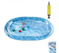 Pet Water Bed Thickened Water Sensory Play Mat for Cats Dog 2025 New Cat Water Mat with Fish Washable Inflatable Playmat PVC Material Puncture Proof Cooling Mat for Pet, Feel Cool Comfort (A)