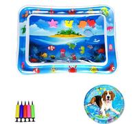 Pet Water Bed, Thickened Water Sensory Play Mat for Cats Dog, Non-Scratch Design for Self Play Feel Cool Comfort Washable Inflatable Playmat (E,41.3 * 41.3inch)
