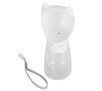 Pet Water Bottle Leakproof Portable Dog Drinking Cup with Double Lock Key Design for Small Medium Dogs Outdoor Activities Hiking Walking Plastic 480ml (White)