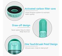 Pet Water Bottle, Portable and Convenient Dog Drinking Bottle Gel Seal Rings Water Bottle One Click to Lock Design Water Dispenser for Daily Walks Traveling