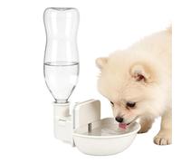 Pet Water Bottle - Small Animal Water Fountain, Hanging Cage Graviity Hydration Tool, Leakproof Stainless Steel Valve, Weighted ABS Polymer Basin | Drinking Fountain for Rabbits & Hamsters