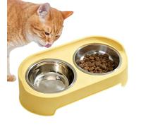 Pet Water Bowls Non-Skid Leak-Proof Pet Feeder Dish | Double Feeding Bowls for Cat for Medium Large Puppy Kitten Home Indoor Outdoor Yard Garden Living Room Kitchen Dining Room