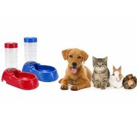 Pet Water Dispenser Station 400ml Food Watering Automatic Pet Water Feeder Drinking Bottle for Small Dog Puppy Cat Rabbit Small Animal