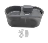 Pet Water Fountain Automatic Cat Drinking Fountain with Food Bowl 4.5L Large Capacity Built in Filter Water Dispenser for Cats Dogs Small Pets Plastic 12.56 x 6.26 x 5.87in (Grey)