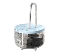 Pet Water Fountain - Battery Operated Wireless Cat Fountain 1L, Stainless Steel Cat Water Fountain | Auto Off Clear Pet Fountain, Cat Bowl Water Feeder Supplies Keep Pets Hydrated