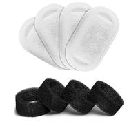 Pet Water Fountain Filters Rectangle Replacement, Replacement Sponge Filters Compatible for PETLIBRO Stainless Steel Cat Water Fountain (4 sponge filters + 4 activited carbon filters)