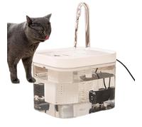 Pet Water Fountain, Large Capacity Cat, Silent Recirculating, Feline Bowls for Pets, Dog Aqua Dispenser, 6.5x4.72x5.12 inches, Ideal for Comrade Hydration Necessities