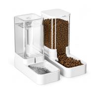 Pet Water Fountain, Plastic Automatic Dog Feeder Water Dispenser Set(Set 3.8L x2.1kg)