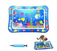Pet Water Sensory Mat, Thickened Leak-Resistant Sensory Play Mat, Cooling Interactive Toy for Kittens, Puppies and Pet Enrichment (Rectangle-F)