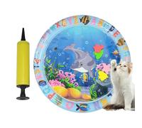 Pet Water Sensory Playmat - Inflatable Cooling Mat | Lighted Cat Water Bed - Pet Sensory Mat, Thickened Cartoon Style, Mats For Cats, Inflatable For Pets, Cooling Play Pets In Summer
