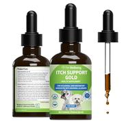 Pet Wellbeing Itch Support Gold for Dogs - Occasional Itching, Scratching, and Hot Spots, Environmental and Seasonal Allergies, Dong Quai - Veterinarian-Formulated Herbal Supplement 2 oz (59 ml)