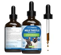 Pet Wellbeing Milk Thistle for Cats - Organic Milk Thistle, Supports Healthy Liver Function & Detoxification - Vet-Formulated Herbal Supplement - 4 oz (118 ml)