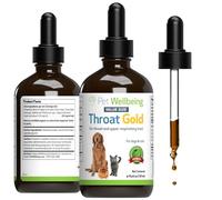 Pet Wellbeing Throat Gold for Dogs - Supports Occasional Dog Cough & Throat Discomfort, Healthy Airway, Mucilage Herbs - Vet-Formulated Herbal Supplement - 4 oz (118 ml)