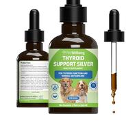 Pet Wellbeing Thyroid Support Silver for Dogs - Supports Balanced Thyroid Function, Healthy Metabolism, Normal Energy, Ashwagandha, Bacopa - Veterinarian-Formulated Herbal Supplement 2 oz (59 ml)