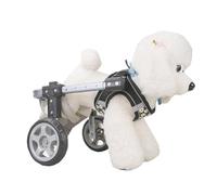Pet Wheelchair 2-Wheel Dog Stroller Lightweight Aluminum Frame Noise-Free EVA Tires Rear Leg Disability Support Pet Mobility Aid for Weakness