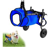Pet Wheelchair for Dogs & Cats Adjustable Lightweight Support for Pets with Weak Hind Legs Two Wheels Easy Mobility Aid (Small Light Blue)