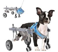 Pet Wheelchair for Dogs & Cats - Adjustable Metal Cart for Front/Hind Legs, Injury Recovery & Rehabilitation, Supportive Walking Aid for Pets (Medium)