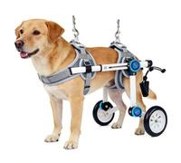 Pet Wheelchair for Hind Legs Lightweight & Portable Dog Stroller Foldable with Shock-Absorbing Wheels for Small Medium & Large Dogs - White Support