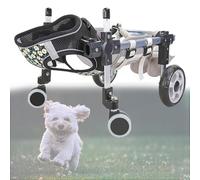 Pet Wheelchair for Leg Support, Adjustable Dog Cart for Back Legs, Assist Paralyzed Pets, 4-Wheel Support Leg Brace, Easy Mobility Aid