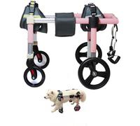 Pet Wheelchair Mobility Cart with Quick No-Tool Setup, 4-Wheel Full Body Support Aluminum Cart with Smooth Ride forInjury Recovery indoor and Outdoor(XXL)