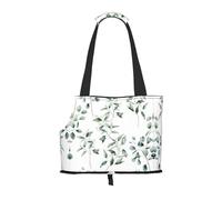 Pet-White Natural Greenery Twig print portable bag, lightweight and breathable, suitable for taking small pets out.
