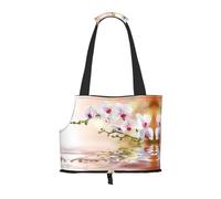 Pet-White Orchid In The Pond print portable bag, lightweight and breathable, suitable for taking small pets out.