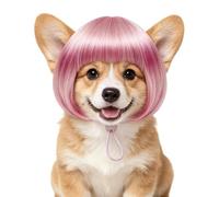Pet Wig Adjustable Breathable Mesh Soft Funny