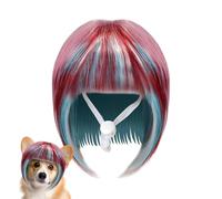 Pet Wig for Small Dogs - Colorful Pet Wig for Cats,Breathable Animals Headwear with Flexible Strap for Character Cosplay Stage Performance Parade Festive Show Halloween