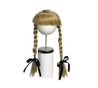 Pet Wig With Braids & Bangs Adjustable | Front Bangs Piece, Stretchy Adjustable Band, Lightweight Feel, Costume/party/photo Use