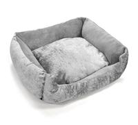 Pet Winks Silver Crushed Velvet Pet Bed With Removable Cushion 45Cm X 40Cm