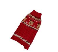 Pet Winter Christmas Clothes Elk Christmas Sweater Small Dog Cat Winter Warmth Dog Clothes for Puppy(Red,XL)