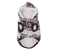 Pet Winter Costume Plush Snowflake Hooded Warm Clothes For Dog Cat 5 (Size 10)