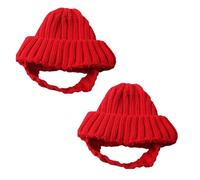Pet Winter Hat for Small Animals, Soft Knitted Hat Ideal for Photo Shoots and Warmth, Warm Knitted Hat, Clothes, Easy Machine Washable, Dog, Red Headwear, Decoration, Celebration