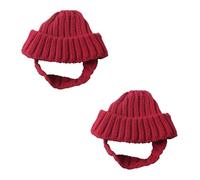 Pet Winter Hat for Tiny Animals Soft Knit Cap Ideal for Photo Shoots, and Warmth Warm Knit Cap Clothes Easy Machine Washable Autumn Dog Red Headwear Decoration Celebration Photoshoot
