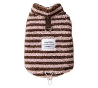 Pet Winter Sweater - Striped Jumper, Fleece Pullover | Puppy Warm Clothes Costume Outfit for Boy Girl Indoor Outdoor Christmas Halloween Holiday, Cozy Medium Apparel Soft Dog Clothing