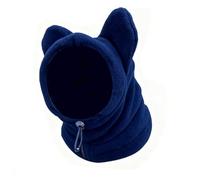 Pet Winter Warm Ear Muffs for Noise Anxiety Windproof Calming Hat Adjustable Soft Ear Covers for Small Medium Large Dog Noise Reduction Headwrap for Grooming Travel (Blue M)