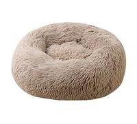 pet wiz Soft Calming Donut Bed - Premium Quality For Dogs & Cats - Anxiety Relief - 50cm, 80cm, 100cm - 6 Colours Available (100cm, Khaki)