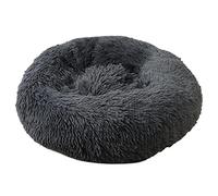 pet wiz Soft Calming Donut Bed - Premium Quality For Dogs & Cats - Anxiety Relief - 50cm, 80cm, 100cm - 6 Colours Available (80cm, Dark Grey)