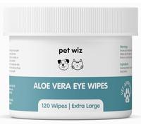 pet wiz Aloe Vera Eye Wipes for Cleaning Dogs & Cats - Extra Large (1 Tub)