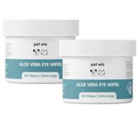 pet wiz Vet Approved | 240 Extra Large Natural Eye Wipes | Gentle & Soothing
