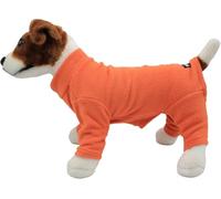 pet wiz Warm Four-Legged Dog Fleece - Super Soft, Weather-Resistant, Available in a Range of Sizes and Colours (Orange, Large)