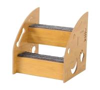 Pet Wooden Non-Slip Steps Sturdy Structure Cute Decoration Suitable for Animals Elderly Sofa, 2 Steps