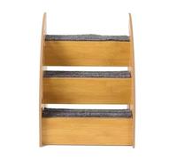 Pet Wooden Non-Slip Steps Sturdy Structure Cute Decoration Suitable for Animals Elderly Sofa, 3 Steps
