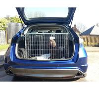 Pet World Large 36" Sloped Car Dog Crate - Compatible with Honda Civic 2006-2011 - UK Designed, Steel Travel Cage - Emergency Escape Hatch - Folds Flat - Free Comfort Mat - Easy Assembly
