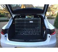 Pet World Large 36" Sloped Car Dog Crate - Compatible with Porsche Macan - UK Designed, Steel Travel Cage - Emergency Escape Hatch - Folds Flat - Free Comfort Mat - Easy Assembly