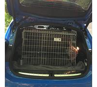 Pet World Medium 34" Sloped Car Dog Crate - Compatible with BMW X2 - UK Designed, Steel Travel Cage - Emergency Escape Hatch - Folds Flat - Free Comfort Mat - Easy Assembly