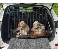 Pet World Small 38" Sloped Car Dog Crate - Compatible with Hyundai Tucson Premier 2017+ - UK Designed Boot Crate - High Carbon Steel Travel Cage - Folds Flat - Free Comfort Mat