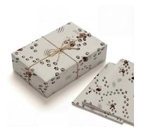 Pet Wrapping Paper - 2 Sheets Funny Gift Wrap "From the Dog" & Cat - Muddy Paw Prints & Scratches Design Kraft Paper for Animal Lovers & Pet Parents