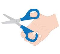 PETA Classic Conventional Style Handle with Self Opening Scissors, Stainless Steel Right Handed Blade, Ergonomic Grip to Increase Stability, Ideal for Children