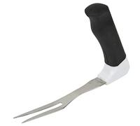 PETA Easi-Grip Carving Fork, Stainless Steel Heavy Duty Carving Fork with Lightweight Angled Non-Slip Handle, Ergonomic Grip for Anyone with Grip Issues, Less Fatigue When Carving Meat and Barbecue